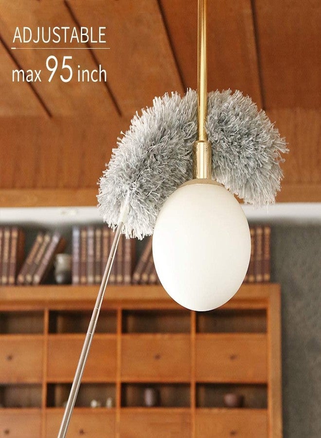 RUDRESHWAR Microfiber Feather Duster Bendable & Extendable Fan Cleaning Duster Fan Mop with Car, Window, Furniture, Cleaning Gloves - Image 5